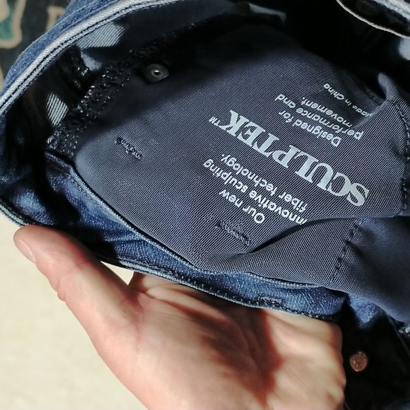 Athleta sculptek dark wash stretch skinny jeans sz 0 - Picture 6 of 10